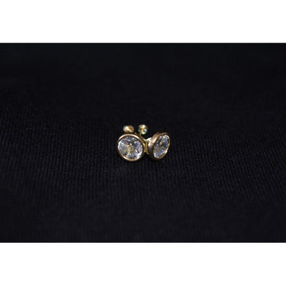 Broqueles Biselado 7 Mm Oro De 10 K + Obsequio