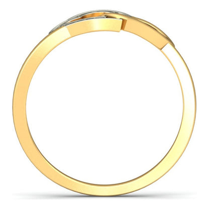 Anillo Corazones Entrelazados 2 Oros Joyería M De León 10k