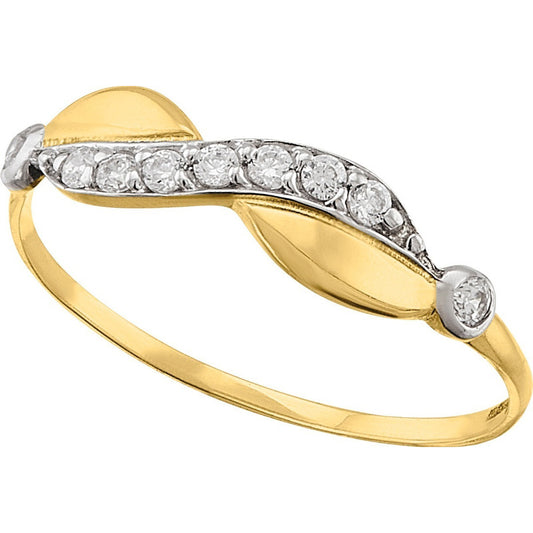 Juego Anillo Y Aretes Inifnito 2 Oros De 10 K + Obsequio