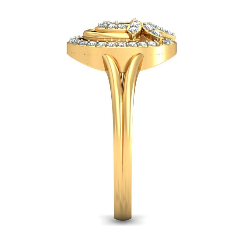 Anillo Espiral Floral Joyería M De León Oro 10k + Regalo