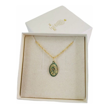 Medalla Oval De Virgen De Guadalupe Oro 14 K + Obsequio