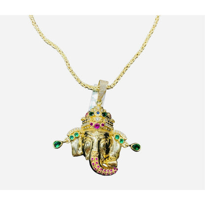 Increible Dije De Elefante De La Suerte Macizo En Oro De 10k