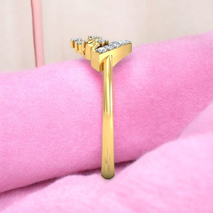 Anillo Olas Y Estrellas Oro 18 Kilates