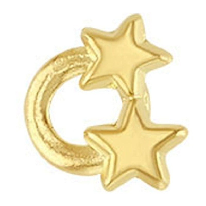 Broquel Estrella Aro En Oro De 10 K + Obsequio + Envío