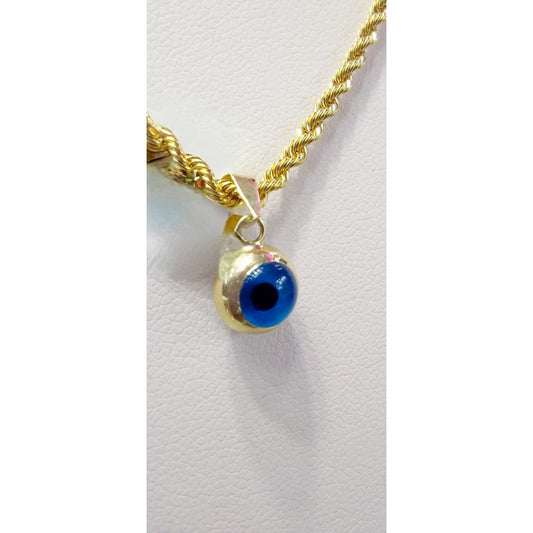 Dije Ojo Turco Azul Oro 10 K. + Obsequio