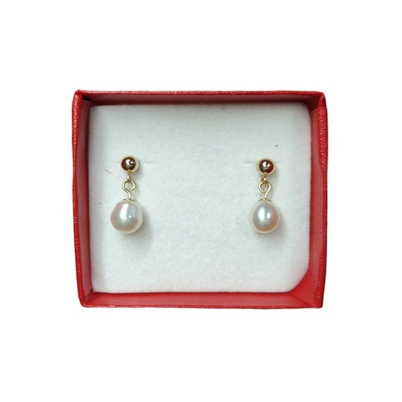 Juego De Collar En 2 Puntas Y Aretes Colgantes En Oro De 14k