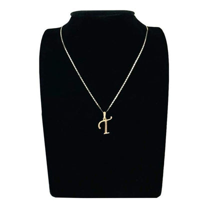 Dije Inicial Letra T Con Circonias Oro 14 K + Obsequio