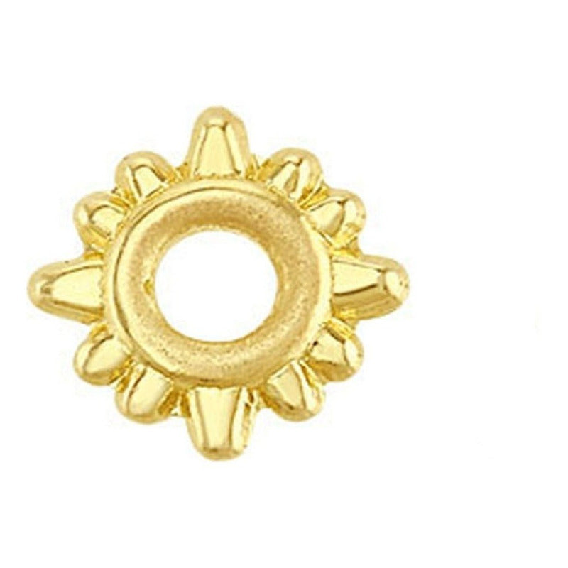Broquel Sol Diamante Rayos En Oro De 10 K + Obsequio + Envío