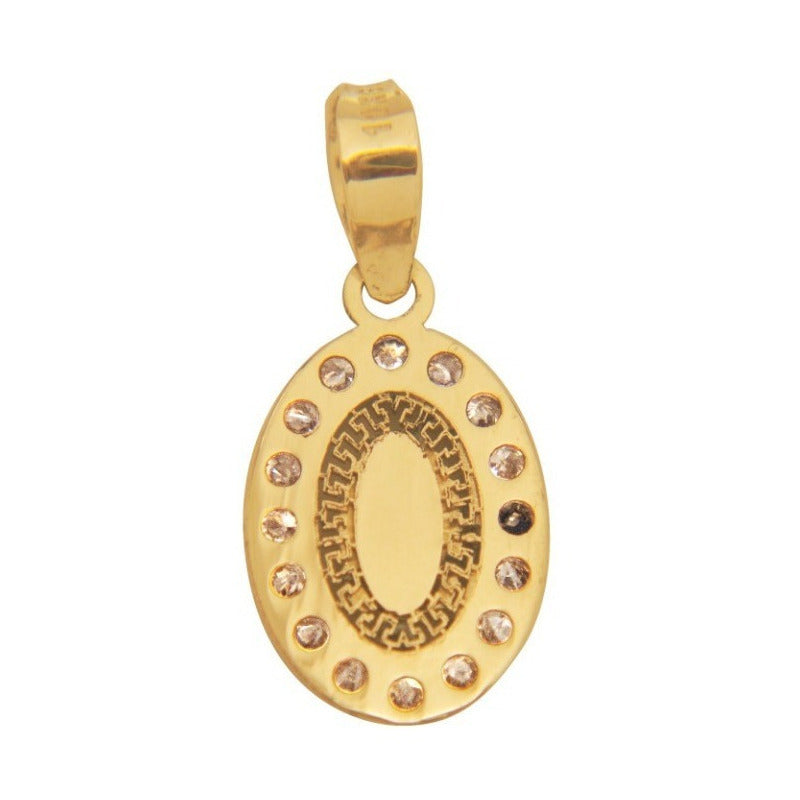Medalla Mini De La Virgen De Gpe Ovalada En Oro De 10k