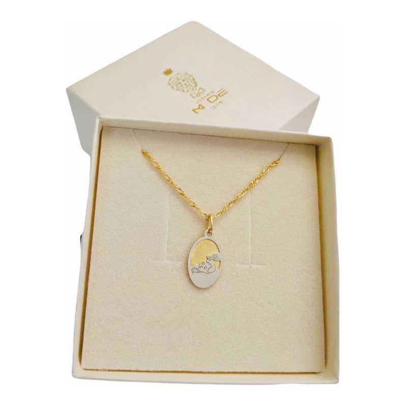 Medalla De Bautizo En 2 Oros De 14 Kilates + Obsequio