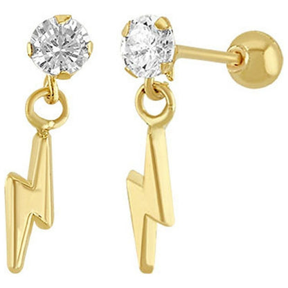 Broquel Rayo Colgante En Oro De 10 K + Obsequio + Envío