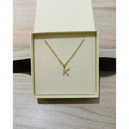 Dije Inicial K Con Zirconias En Oro De 10 K + Obsequio
