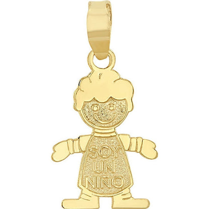 Kit Cadena Con Dije Niño En Oro De 10 K + Obsequio + Envio