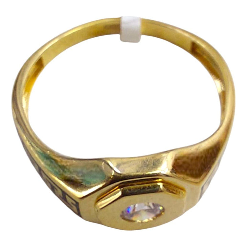 Anillo Estilo Versace Joyería M De León Oro 14k + Regalo