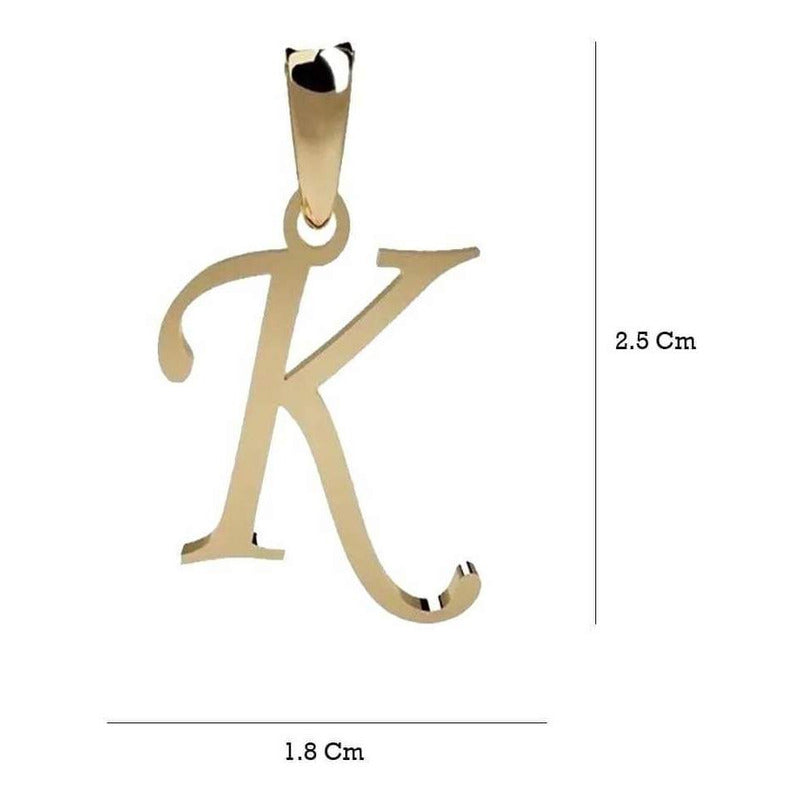 Kit Cadena Singapur Con Letra K Oro 14 K+ Obsequio