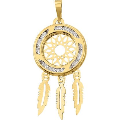 Collar Atrapa Sueños Buena Suerte Oro 10 K  + Obsequio