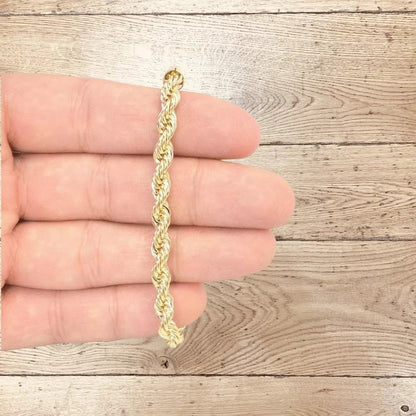 Set Torzal Cadena 65 Cm + Pulsera 21 Cm X 5 Mm Oro 10 K.