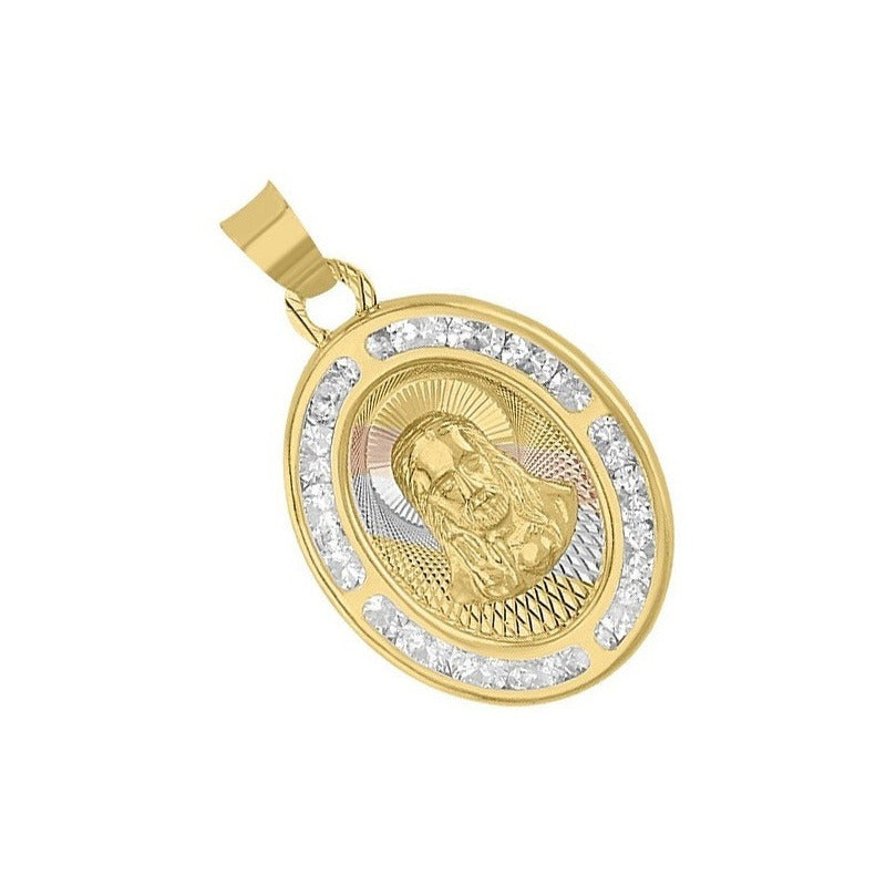 Kit Cadena Con Oval Sagrado Corazon Oro 14 K + Obsequio