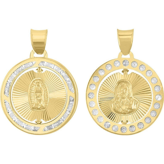 Medalla Escapulario #2 Rayos En Oro De 10 K + Obsequio