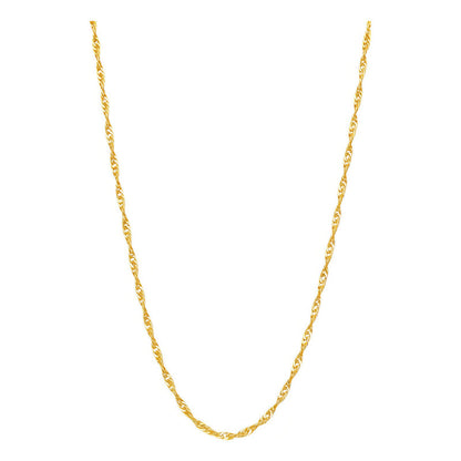 Cadena Oro 10k Con Dije Corazón Plano Dorado Joyería M. De León 45cm