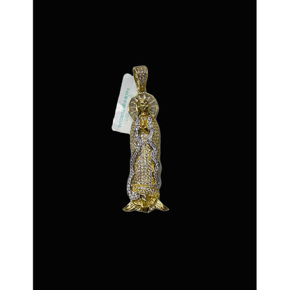 Hermoso Dije De Virgen En Oro De 10 Kilates +regalo