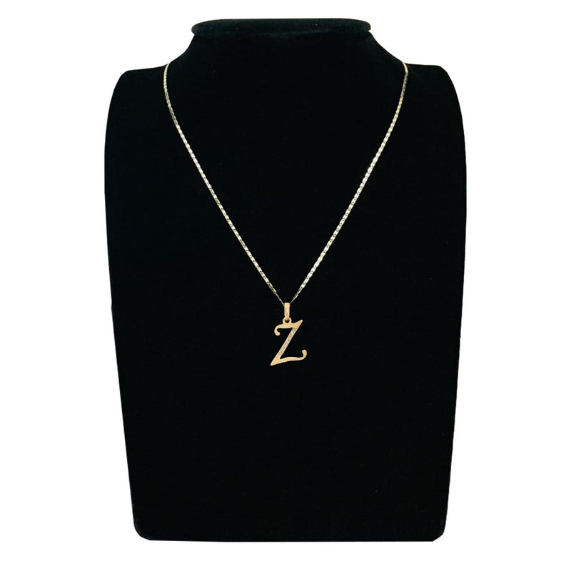 Dije Inicial Letra Z Con Circonias Oro 14 K + Obsequio