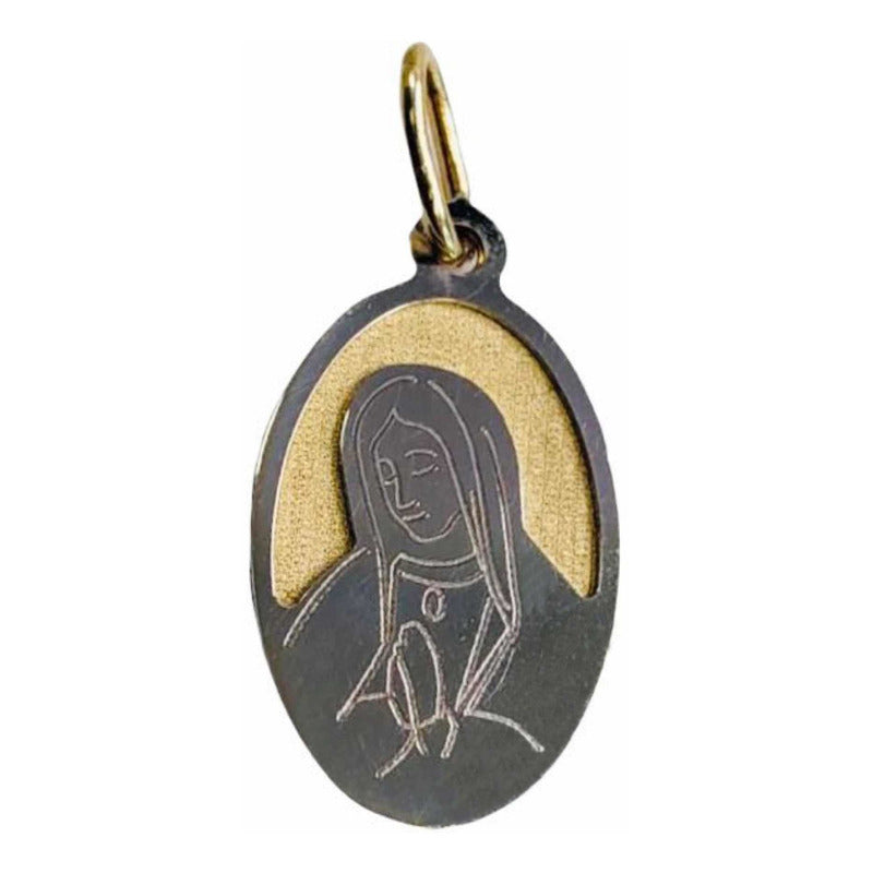 Kit Cadena Con Medalla Virgen 2 Oros 14 K. + Obsequio