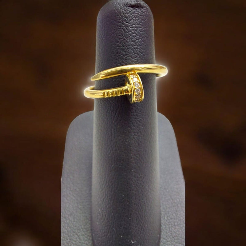 Anillo Clavo Joyería M De León Oro 10k + Regalo