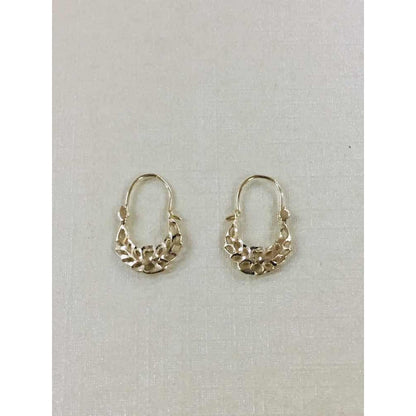 Arracadas Canasta Corazones 1.7 X 1.2 Cm Oro 10 K + Obsequio