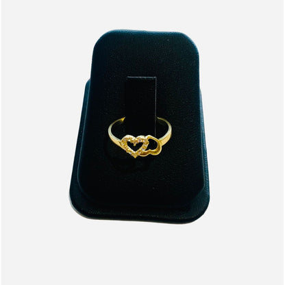 Anillo De Corazones En Oro De 10 Kilates + Obsequio