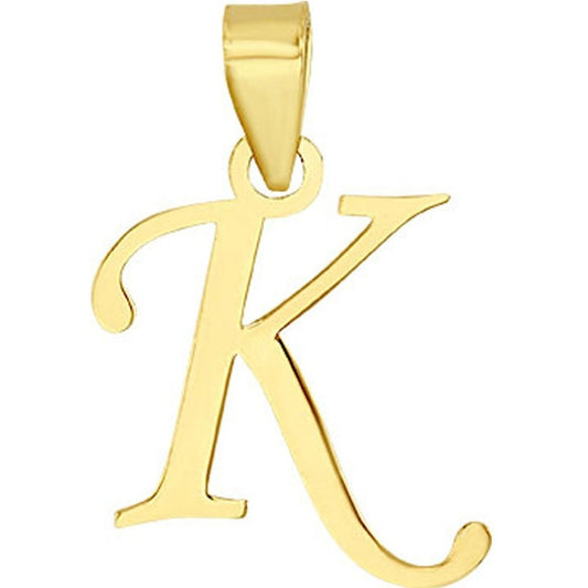 Dije Inicial K Lisa En Oro De 10 K + Obsequio + Envío