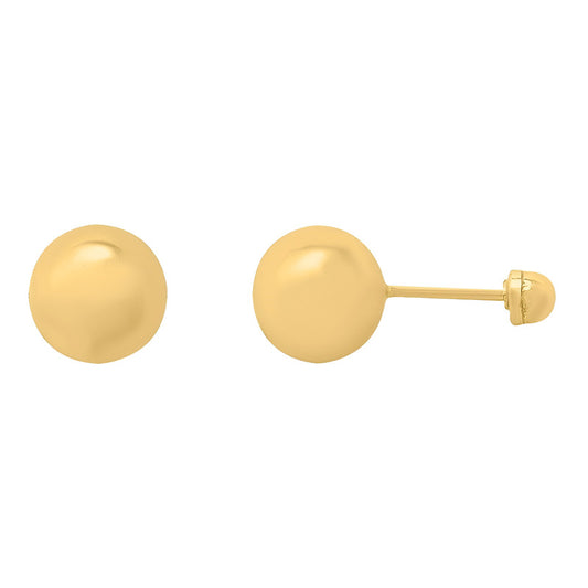 Broqueles Dormilonas Para Bebé 4.8 Mm Oro 10 K