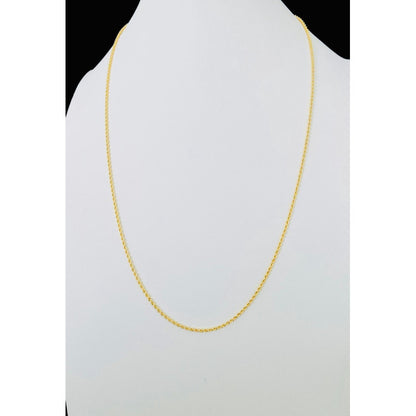 Cadena Estilo Torsal De 1 Mm Con 55cm Oro De 14 Kilates