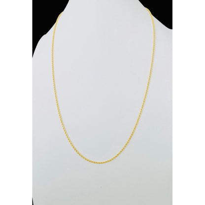 Cadena Estilo Torsal 55cm X 1 Mm Oro 10 Kilates + Obsequio