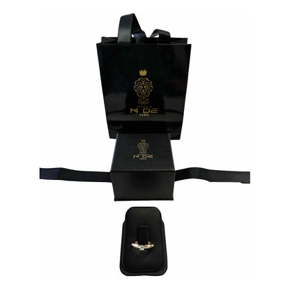 Anillo Compromiso Diamante Natural 0.24 Quilates Oro 14 K