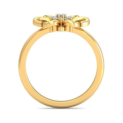 Anillo Flor Romántica Joyería M De León Oro 10k + Regalo
