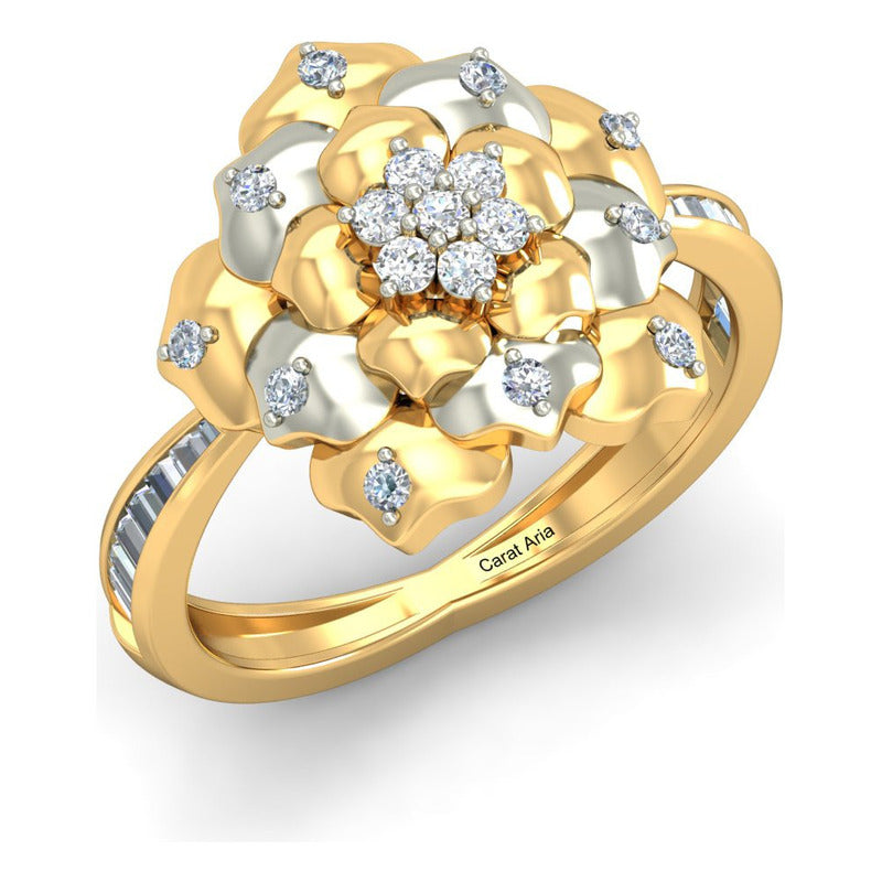 Anillo Flor Imperial Joyería M De León Oro 10k + Regalo