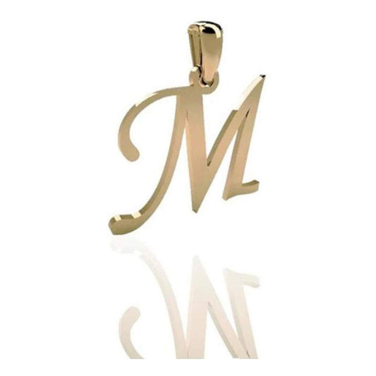 Dije Inicial Letra M Oro 14 K + Obsequio + Envio