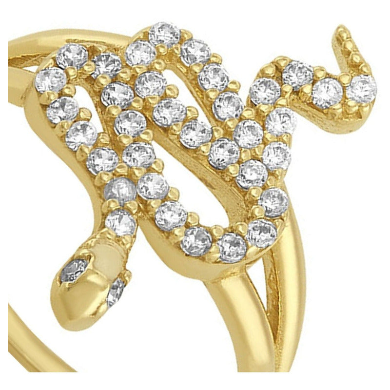 Anillo De Serpiente En Oro De 10 K + Obsequio + Envio