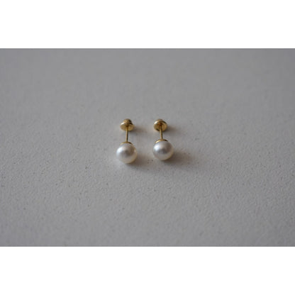 Broqueles Perla 8 Mm Oro 10 K + Obsequio