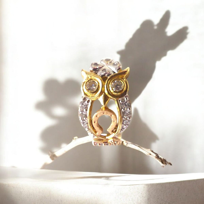 Anillo Búho  Joyería M De León Oro 14k + Regalo
