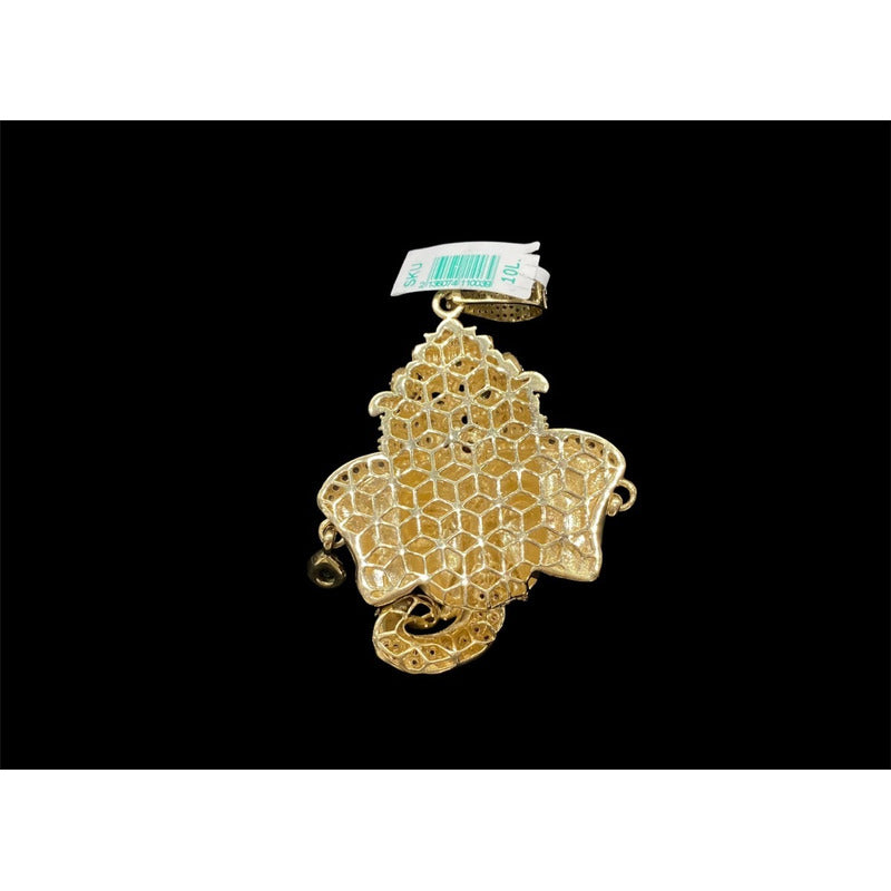 Increible Dije De Elefante De La Suerte Macizo En Oro De 10k