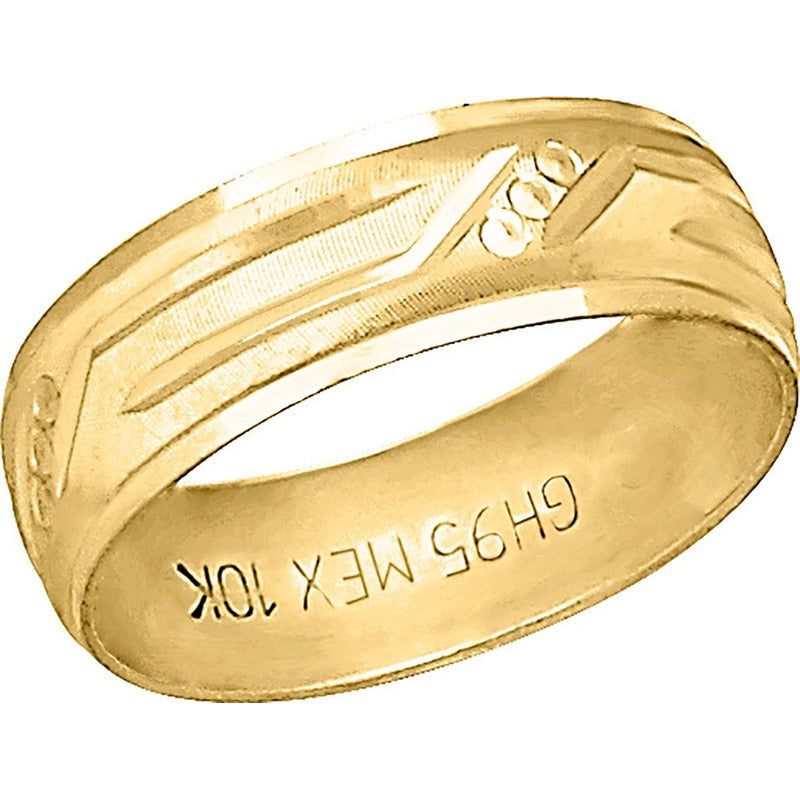 Argolla Matrimonio Gotica Oro 10 K + Obsequio+ Envio