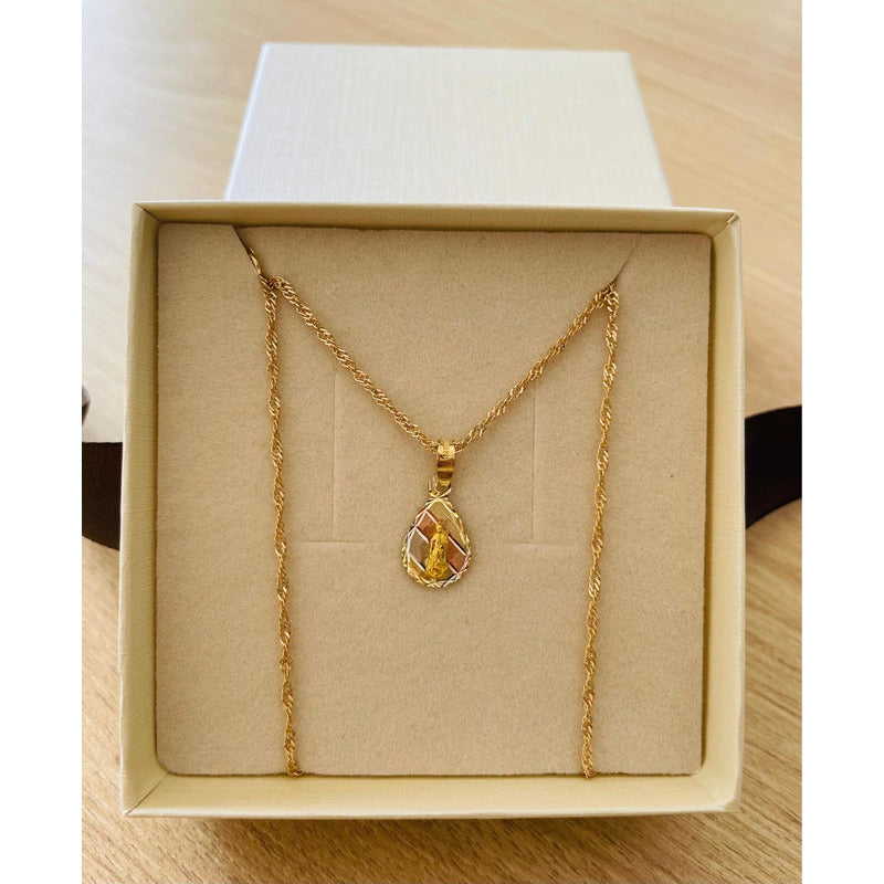 Medalla De Gota Virgen Guadalupe Oro 10 K + Obsequio