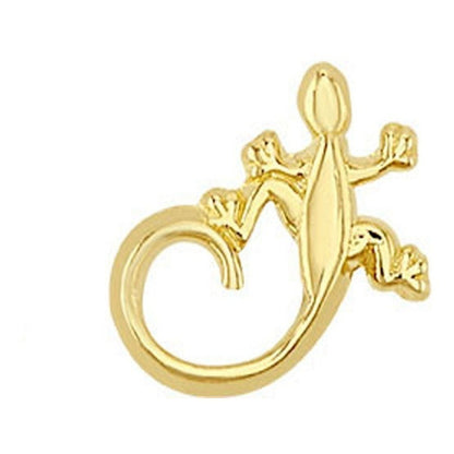 Broquel Lagartija En Oro De 10 K + Obsequio + Envío
