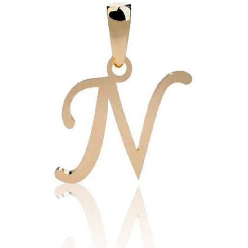 Dije Inicial Letra N Oro 14 K + Obsequio + Envio