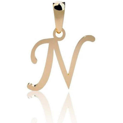 Dije Inicial Letra N Oro 14 K + Obsequio + Envio