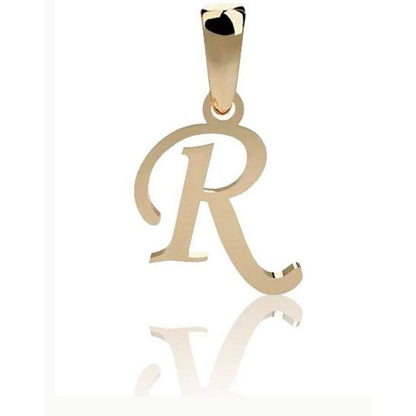 Dije Inicial Letra R Oro 14 K + Obsequio + Envio