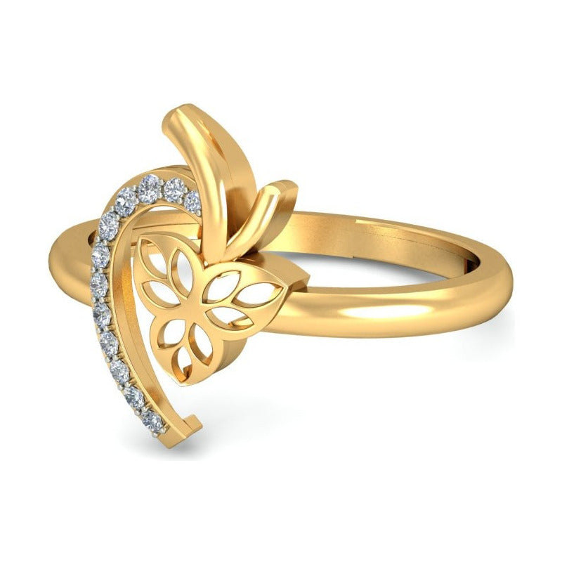 Anillo Flor Natural Joyería M De León Oro 10k + Regalo