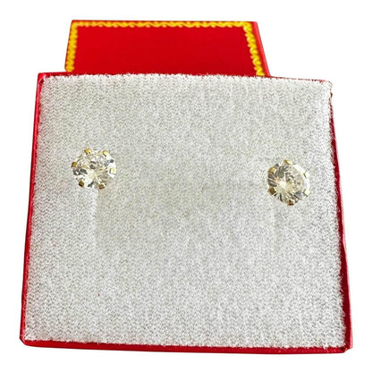 Broqueles Zirconias 6 Mm Oro 10 Kilates + Obsequio